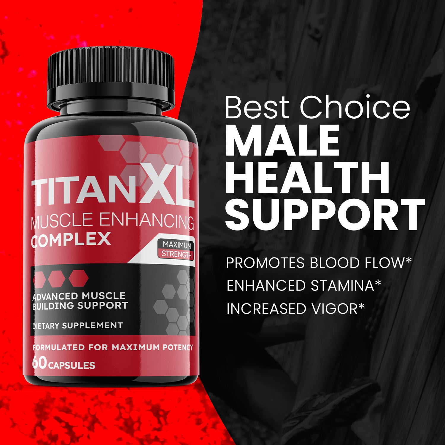 Titan XL - Male Virility - 3 Bottles - 180 Capsules