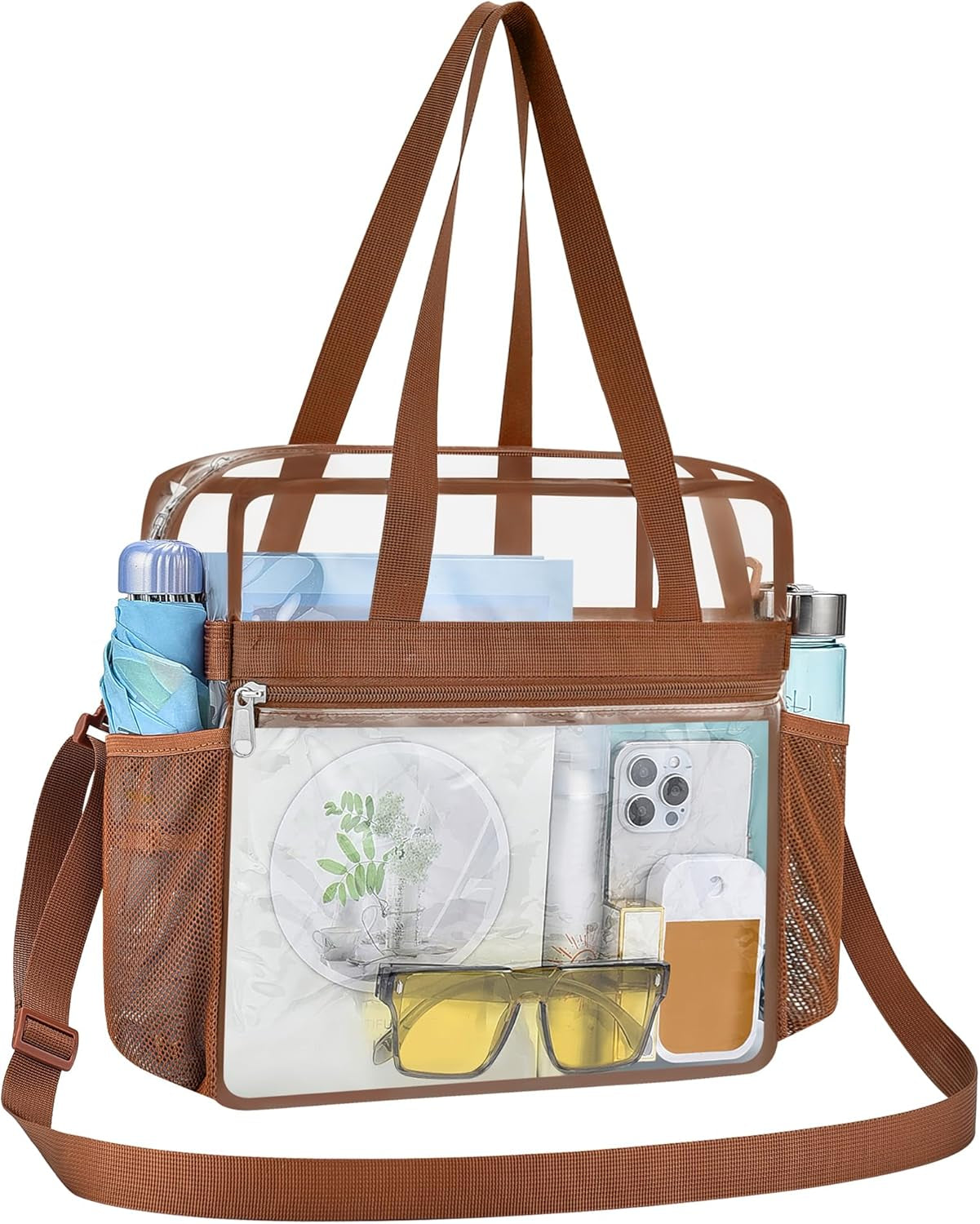 USPECLARE Clear Bag for Stadium Events,Transparent Bag for Work Sports Games Concerts Travel Gym