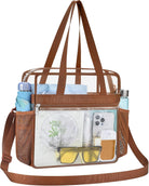 USPECLARE Clear Bag for Stadium Events,Transparent Bag for Work Sports Games Concerts Travel Gym