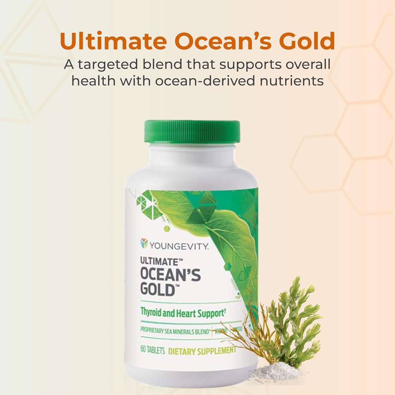 Youngevity Ultimate Ocean'S Gold – Supports Thyroid Health, Heart Function, and Hormone Balance with Ocean-Derived Nutrients - 60 Tablets (Pack of 1)