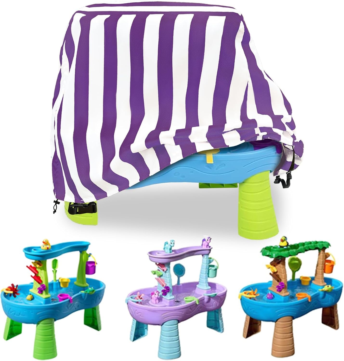 Water Table Cover,Outdoor Waterproof Kids Water Table Cover for Step 2 Rain Showers Splash Pond Water Table,Toddler Water Play Table Cover for Water Table Toys.(Purple,Cover Only)