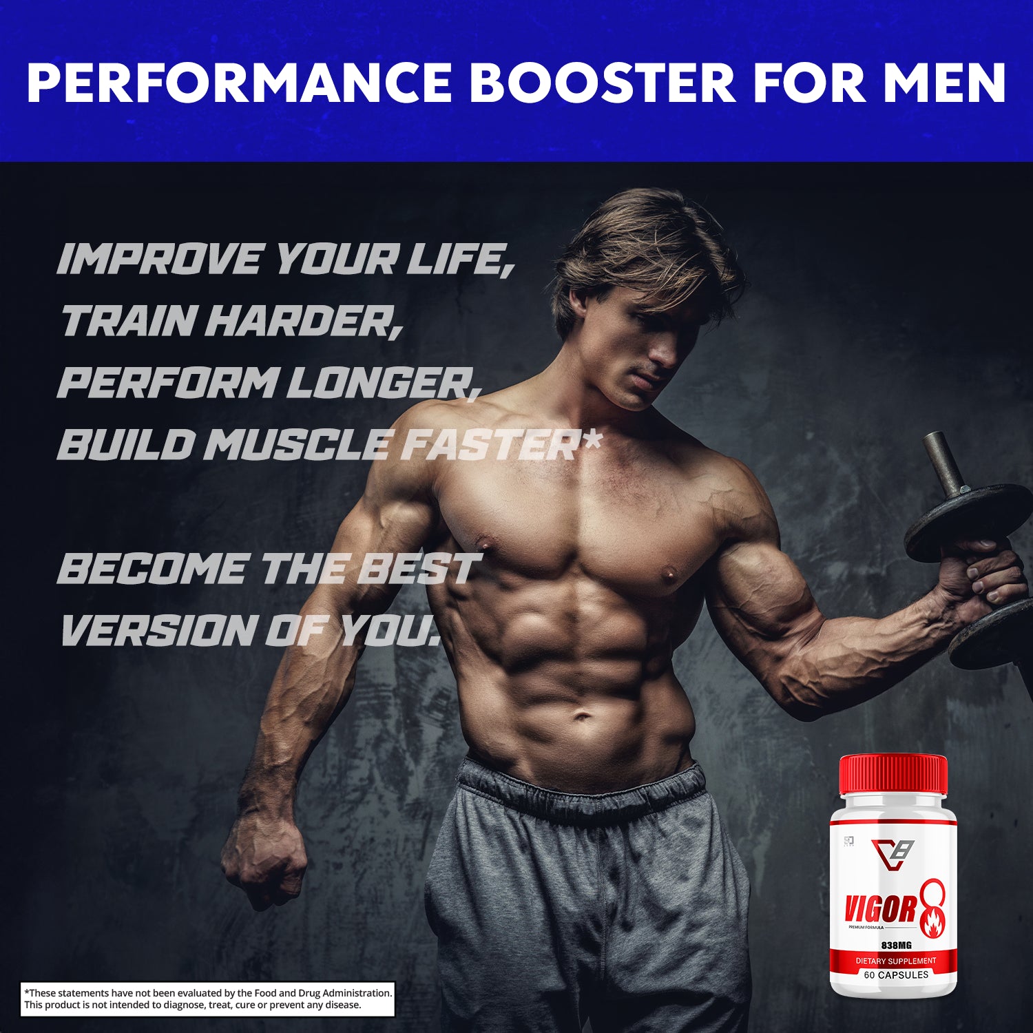 Vigor 8 Advanced Male Health Pills - Enhance Stamina and Endurance (5 Pack)