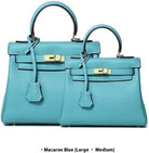 28 Waxed Thread Leather Handmade Bag - Original Version Top-Grain Cowhide Leather Crossbody & Tote Bag for Women