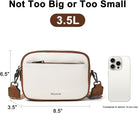 Bluome 4 Zips Crossbody Bags Purses Handbags for Women Small Pu Leather Shoulder Cross Body Travel Bag for Woman Guitar Strap