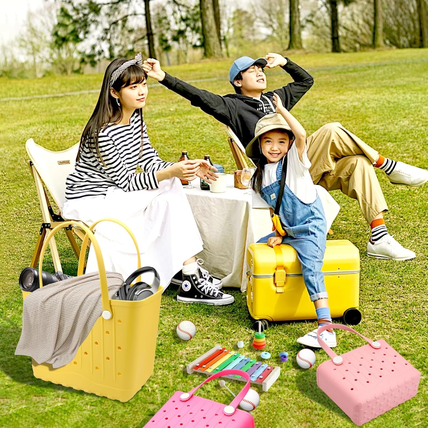 EVA Waterproof Small Rubber Beach Bag Sandproof Compact Tote for Women Men, Lightweight Rubber Travel Handbag for Pool, Gym