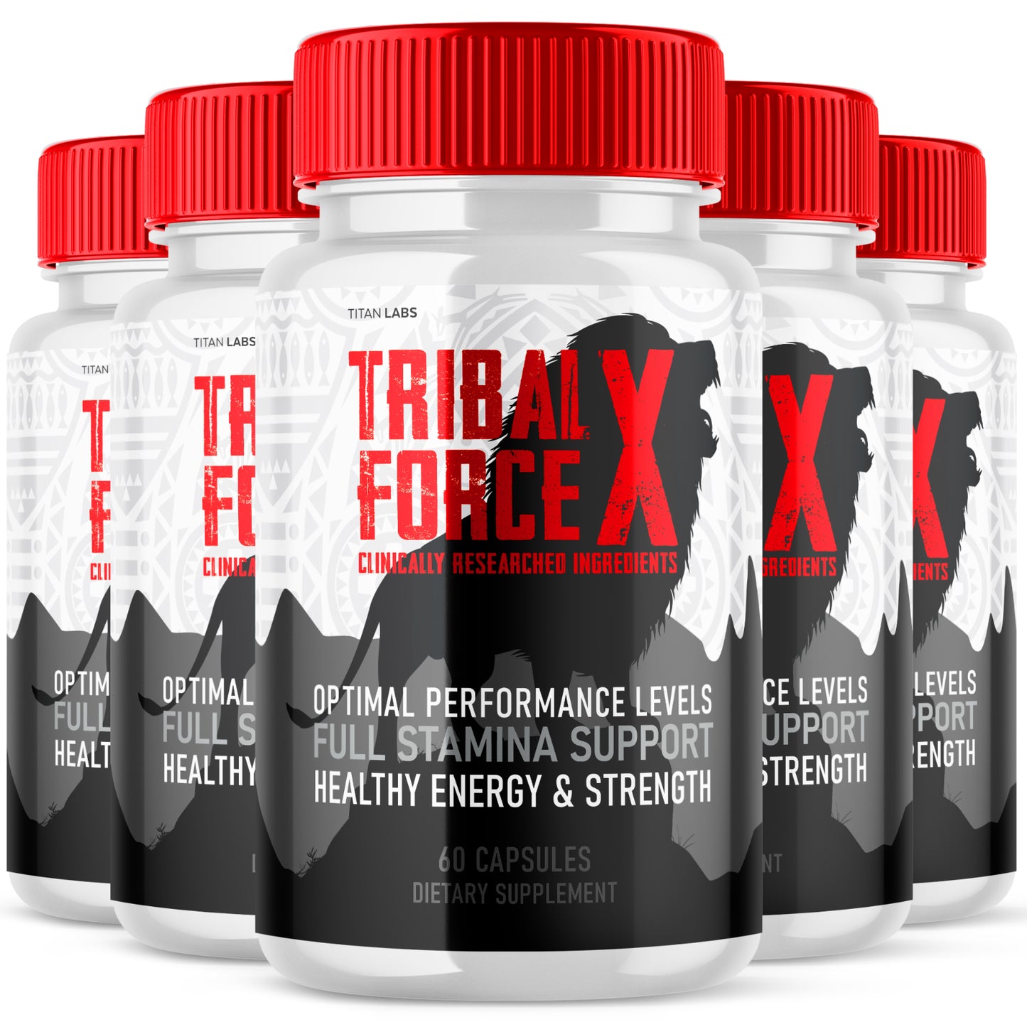 Tribal Force X Supplement - Boost Performance, Energy, & Male Vitality (5 Pack