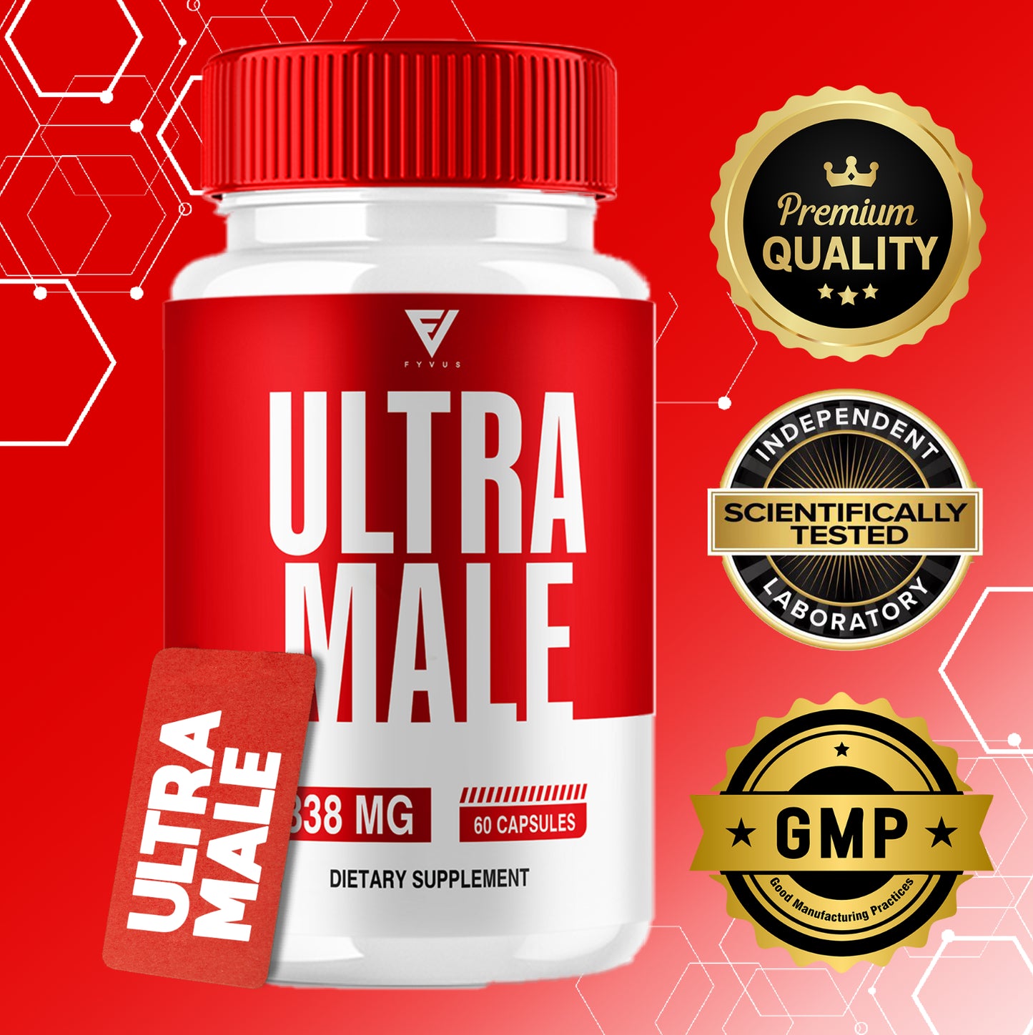 Ultra Male Capsules, Ultramale Vitality Booster Supplement for Men (60 Capsules)