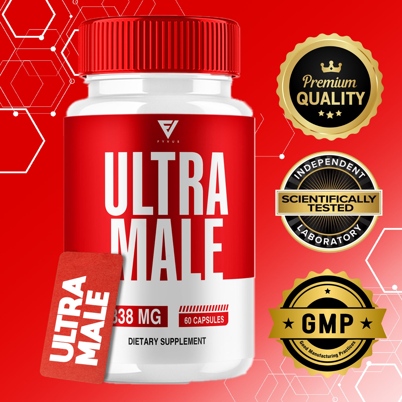 Ultra Male Capsules, Ultramale Vitality Booster Supplement for Men (60 Capsules)