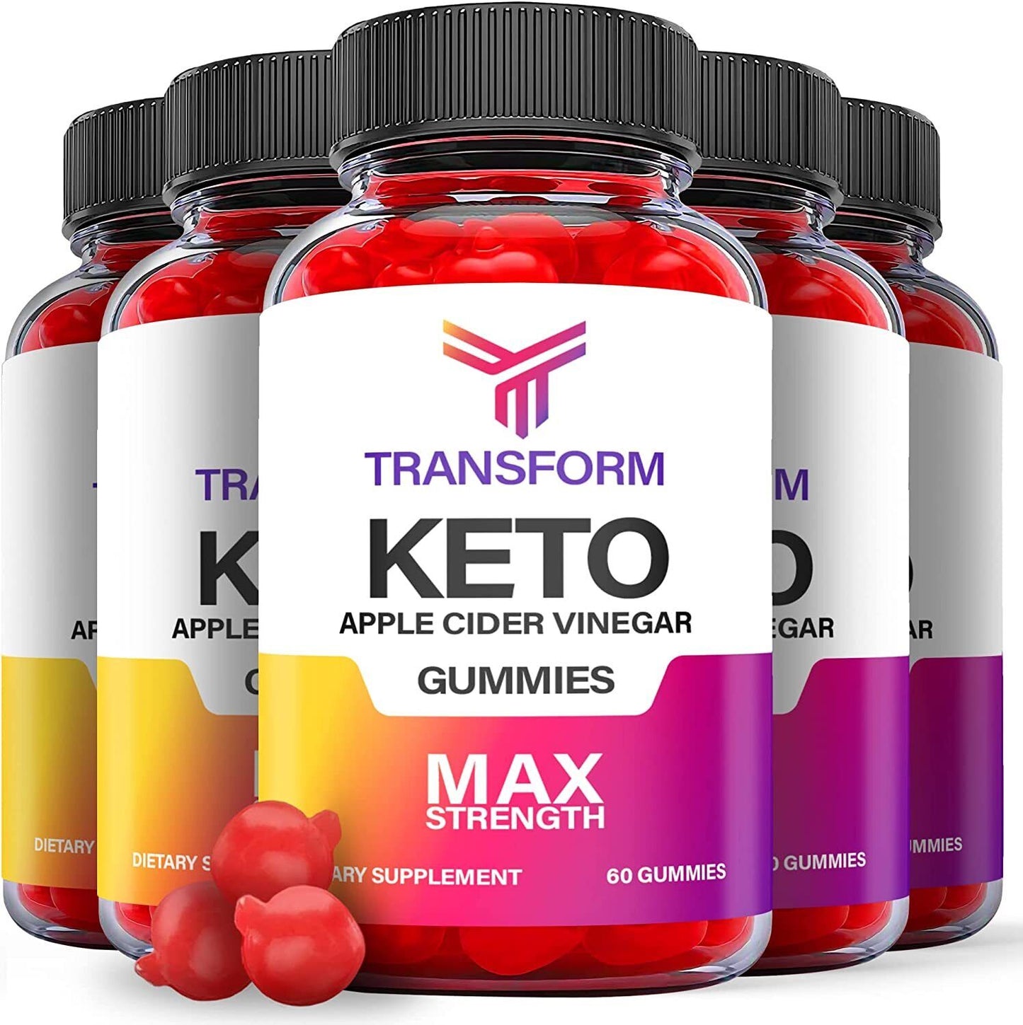 Transform Keto ACV - Transform Keto Gummies Weight Loss - 300 Gummies (5 Pack)