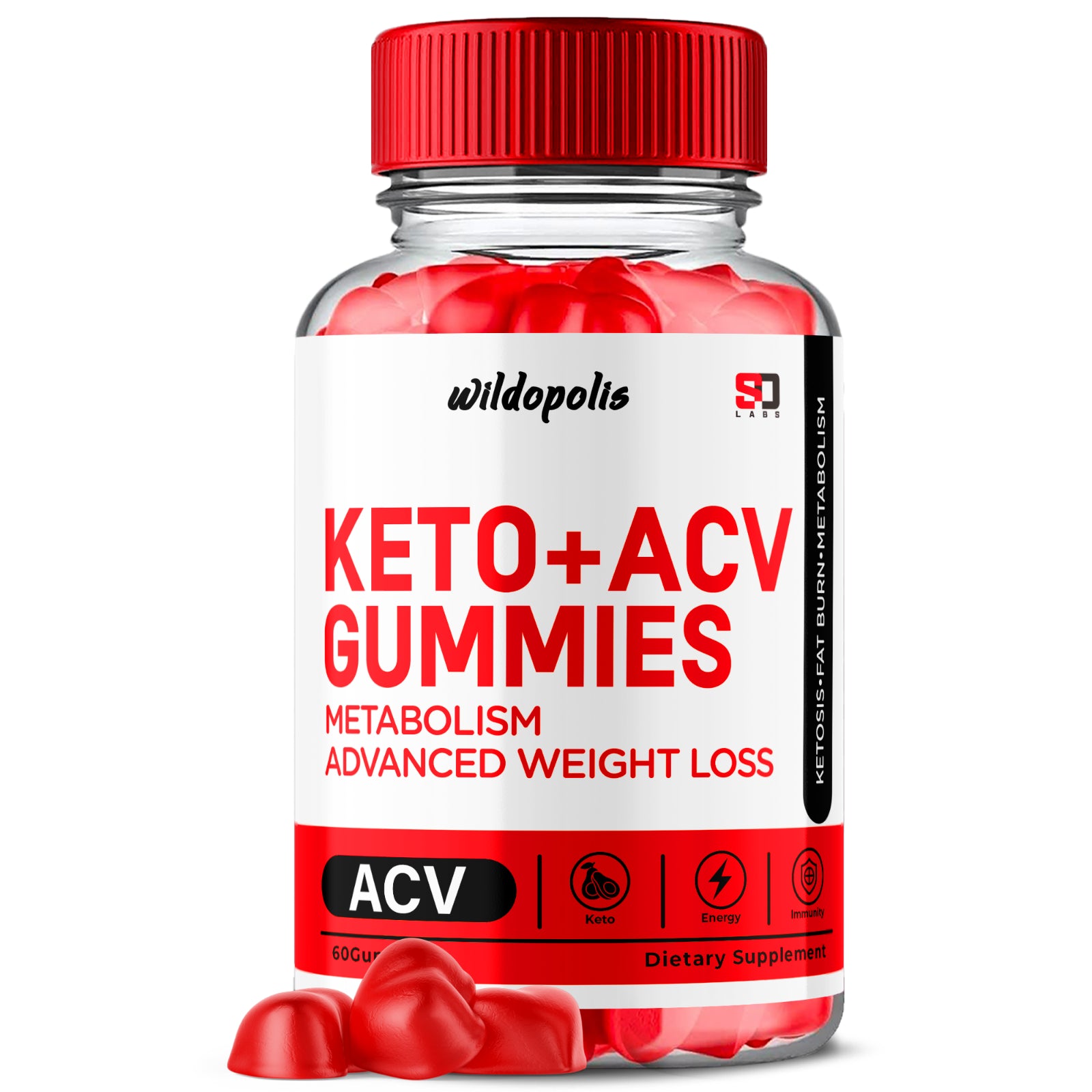 Wildopolis Keto ACV Gummies Advanced Weight Support Supplement 60 Gummies