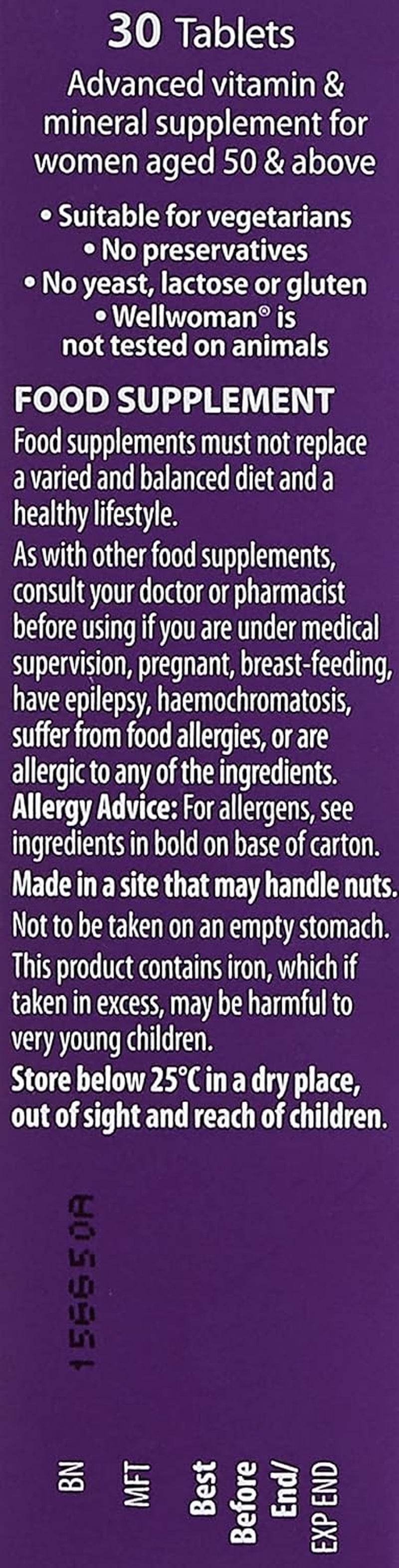 Wellwoman Vitabiotics 50+ 30 Tablets