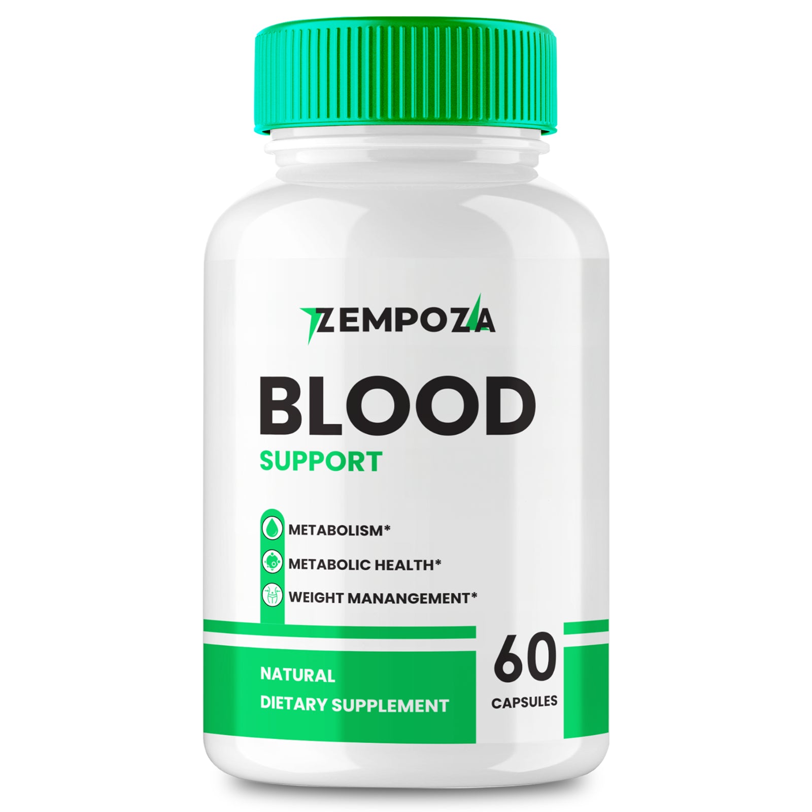 Zempoza Capsules, Blood Sugar Support Supplement Pills (60 Capsules)