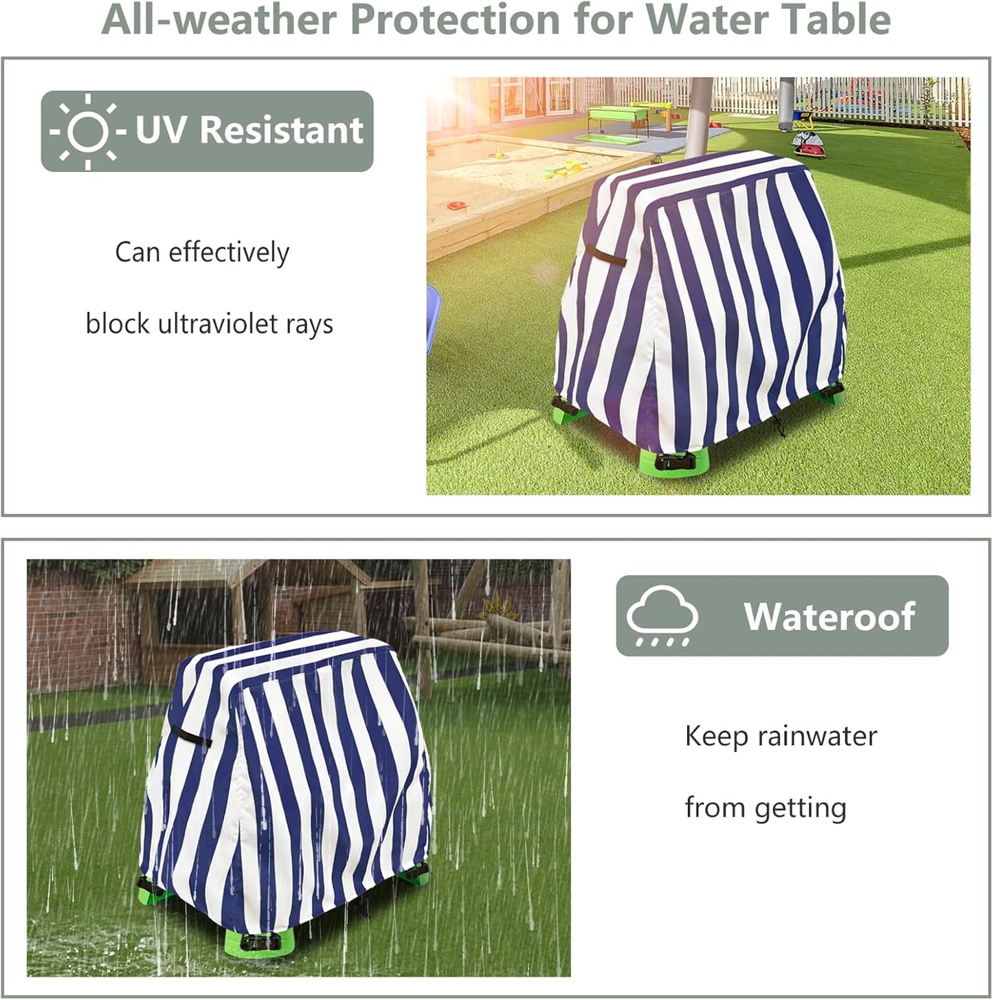 Water Table Cover,Outdoor Waterproof Kids Water Table Cover for Step 2 Rain Showers Splash Pond Water Table,Toddler Water Play Table Cover for Water Table Toys.(Purple,Cover Only)