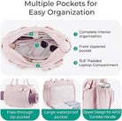 Crush Bow Tote Bag for Women, Fluffy & Lightweight Crush Bow Tote Bag for Women, Perfect for Daily Commuting, Shopping&Travel