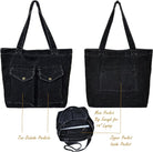 Women'S Stylish Large Denim Crossbody Messenger Bag for Woman Spacious Jean Shoulder Purse Tote Hobo Bag