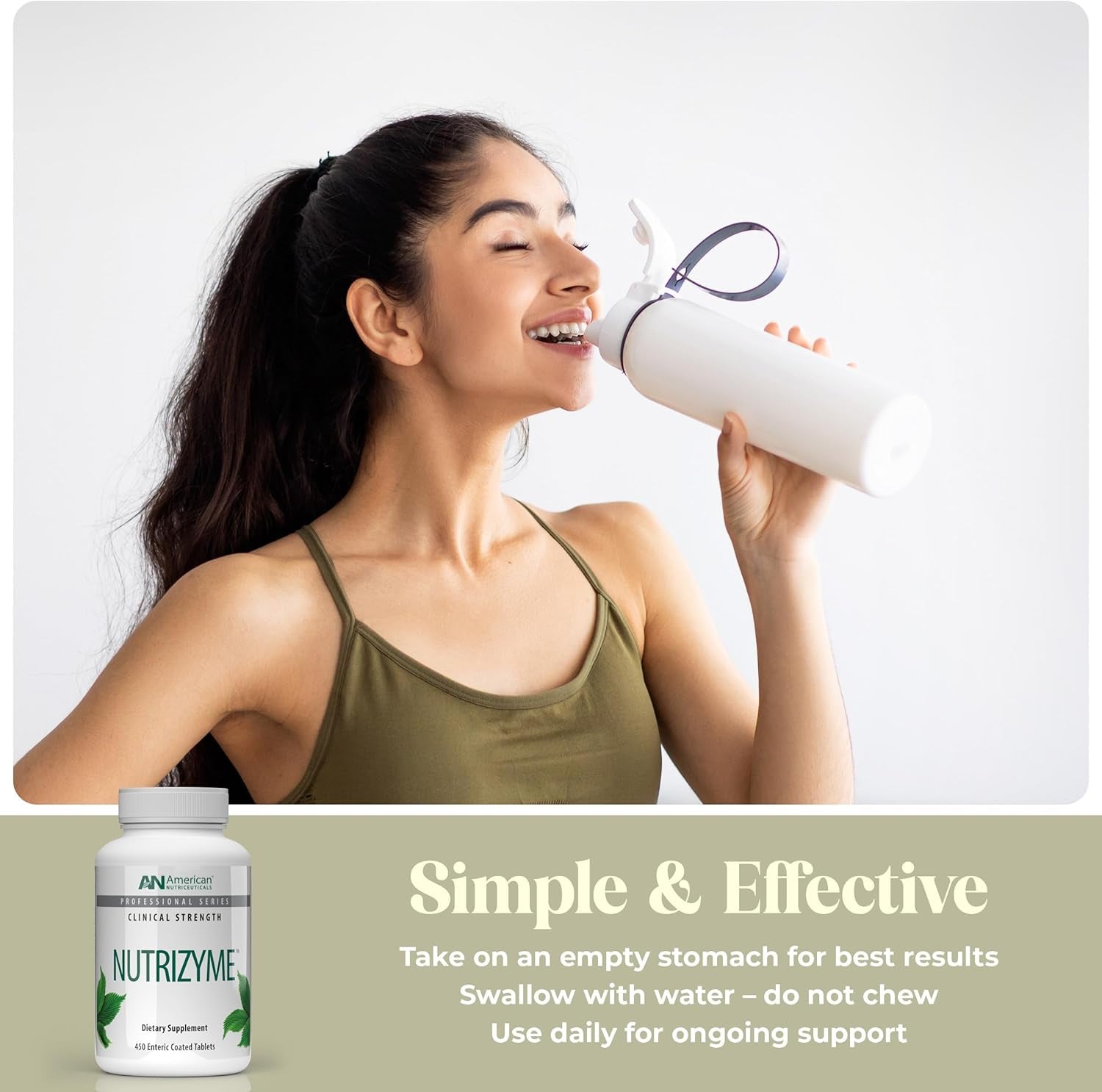 Vitality C American Nutriceuticals - Nutrizyme- Proteolytic Enzymes for Recovery Support - Supports Healing Processes, Circulation, Immunity - Bolsters Digestion - 450 Capsules / 5 Month Supply