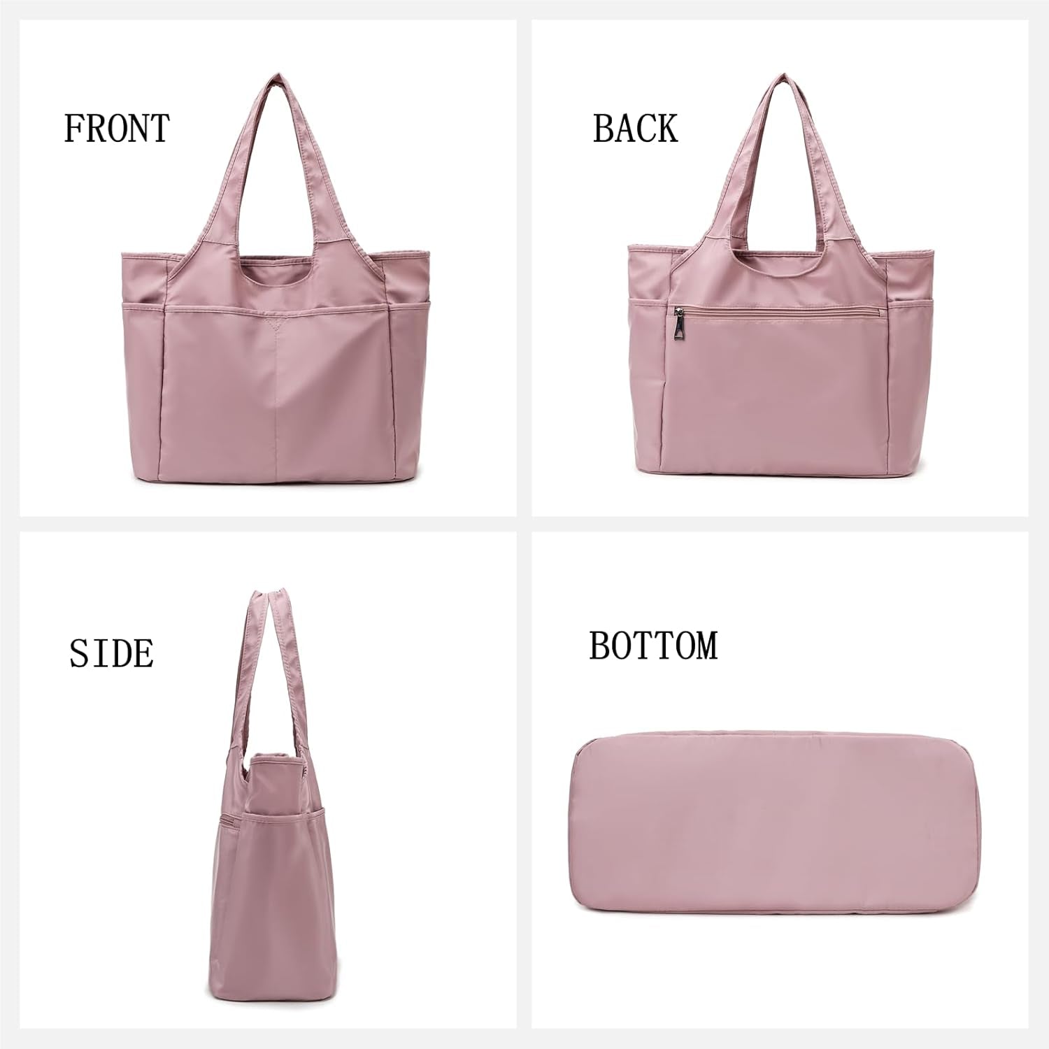 SOYMWIN Tote Bag for Women,Large Tote Bag with Compartments and Multiple Pockets,Quilted Shoulder Bag for Travel Work Sports