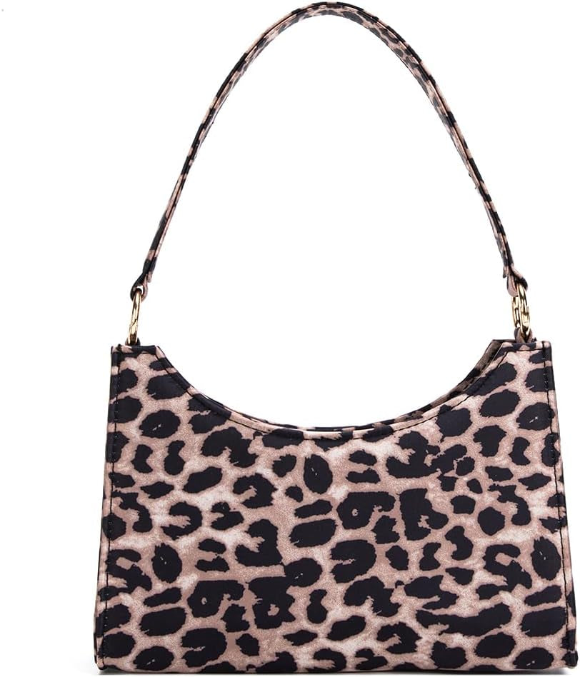 Shoulder Handbag for Women Leopard Print Underarm Purse, Mini Hobo Tote Handbag Fashion Evening Party Bag