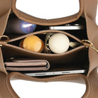 Women'S Handbag Shoulder Bag Lychee Top Handle Purse with Detachable Leather Tote Strap 2025