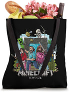 A Minecraft Movie Main Characters Group Shot Cartoon Style Tote Bag