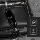 Peicees Mini Leather Sling Bag for Men Women Travel Daily Crossbody Bag Phone Holder