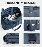 Extra Large Canvas Tote Bag for Women Men, Utility Work Bags with Zipper
