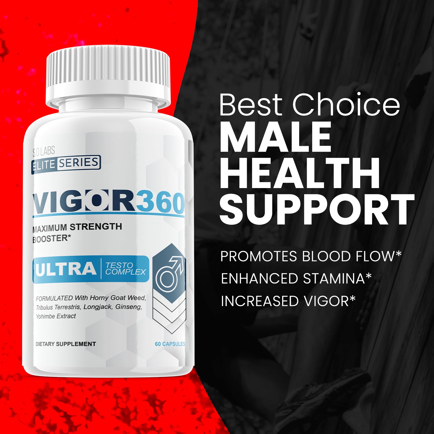 Vigor360 - Male Virility - 5 Bottles - 300 Capsules