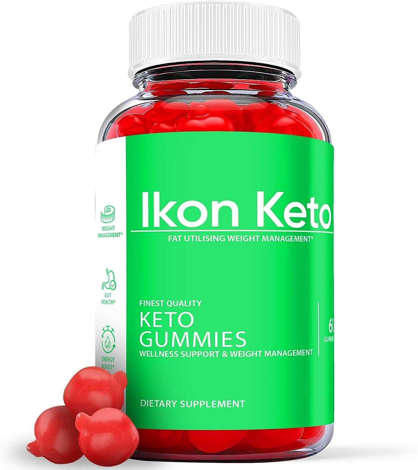 (1 Pack) Ikon Keto Gummies - Ikon Keto ACV Gummies for Weight Loss, Vegan