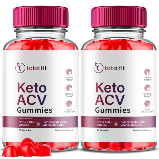 Totalfit Keto + ACV Advanced Weight Loss Gummies Lose Belly Fat OFFICIAL -2 Pack