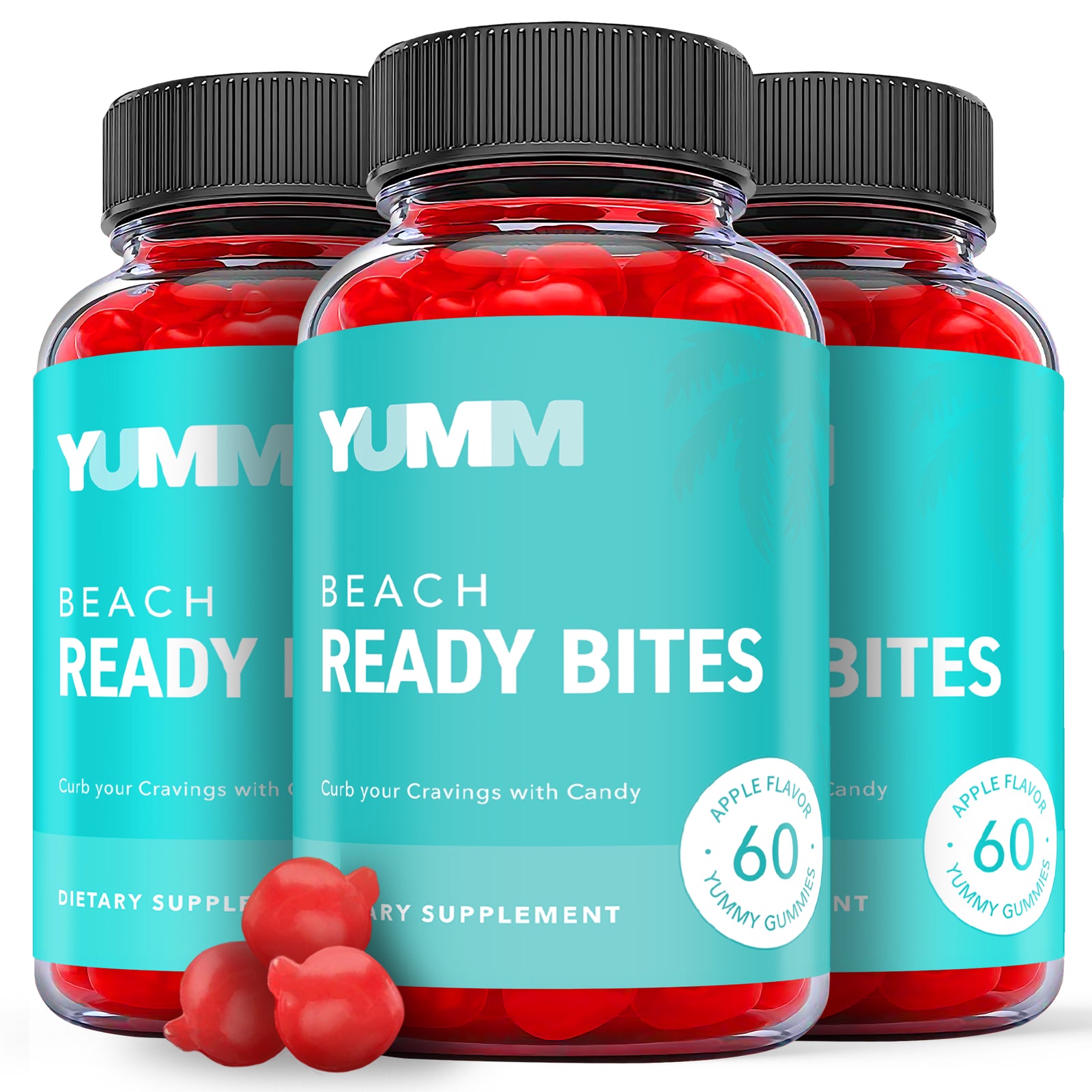 Yumm Beach Ready Bites Gummies - Keto ACV Gummies for Weight Loss (3 Pack)