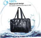 Shoulder PU Commuter Bag Japanese Uniform Briefcase for Men Women Durable Portable Tote with Non Slip Foot Nails and Strong Strap Handle Clean Aesthetic Design