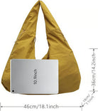 2025 New Women'S Solid Color Draped Tote Bag,Slouchy Hobo Bag for Women,Large Capacity Fashion Versatile Shoulder Bag
