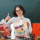 10PCS Teacher Appreciation Basket Bags, Canvas Tote Bags for Students Carrying Thank You Teacher Gift Container with Handle