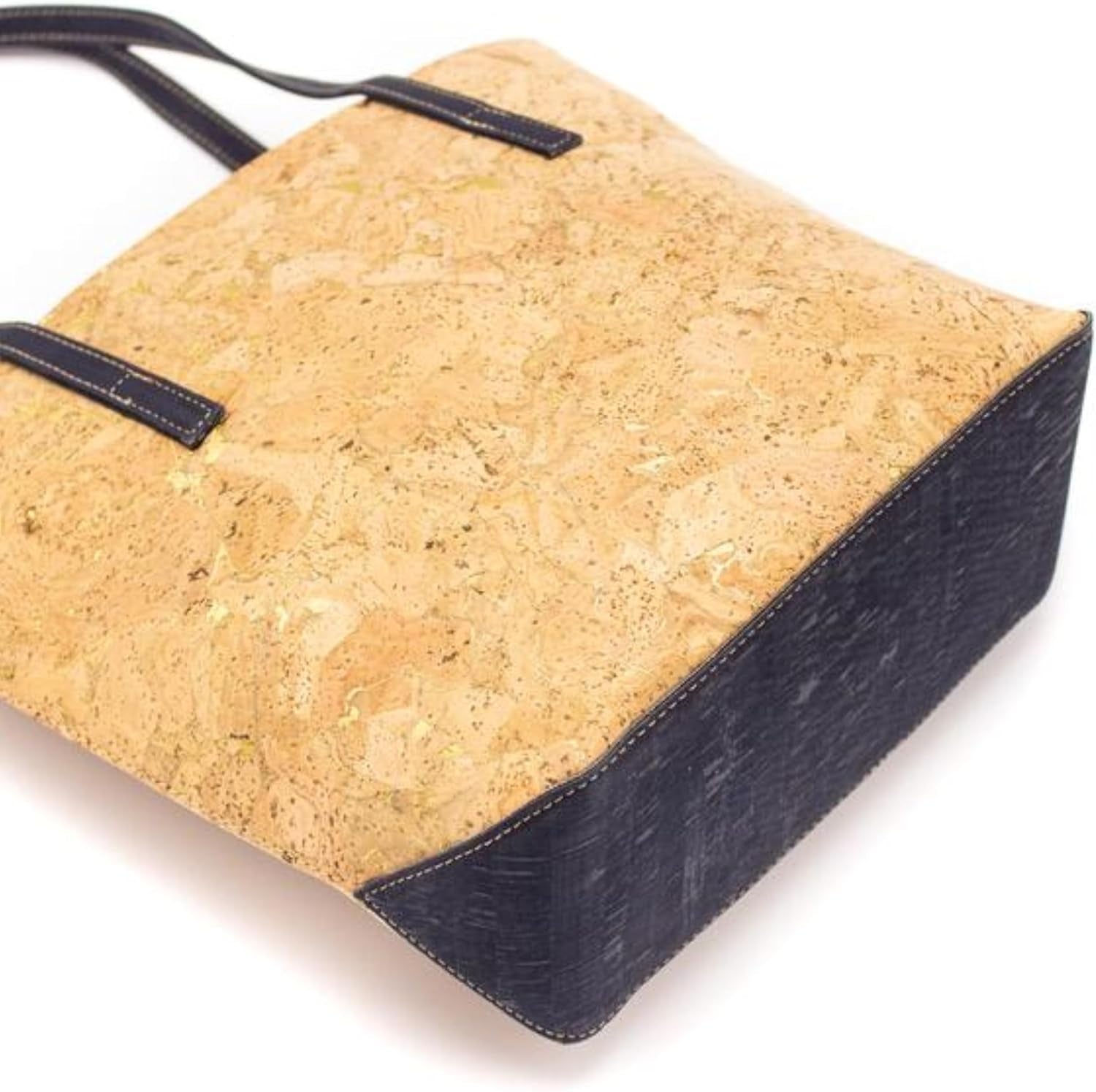 Cork Shoulder Bag Tote Women Handbags Purse with Metallic Foil Vegan Organic Sustainable Eco Friendly Gift Plant Based