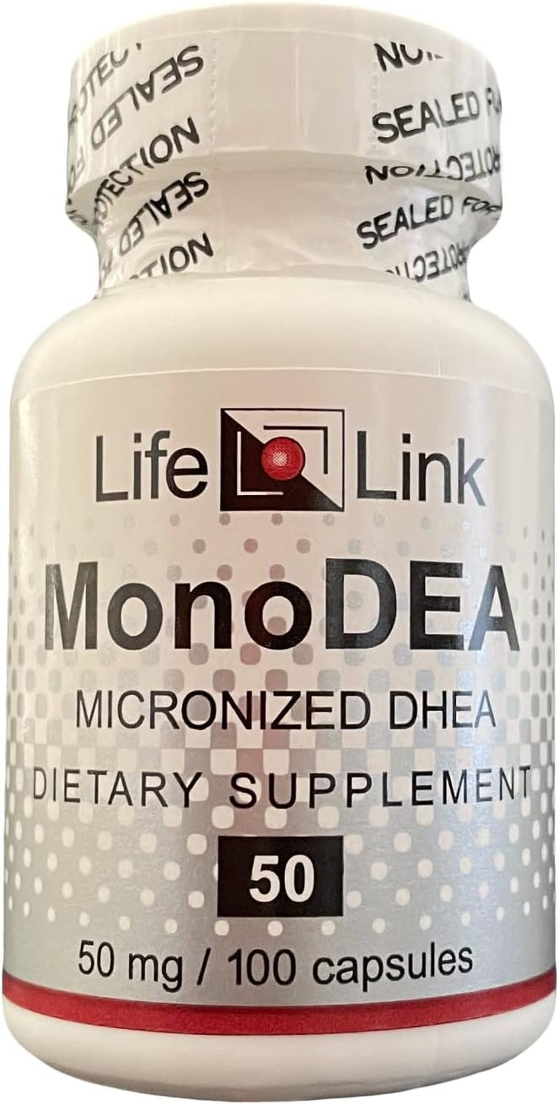 Lifelink DHEA Monodea (Dehydroepiandrosterone) | 50 Mg X 100 Capsules | Hormone Support, Anti- Aging | Made in the USA