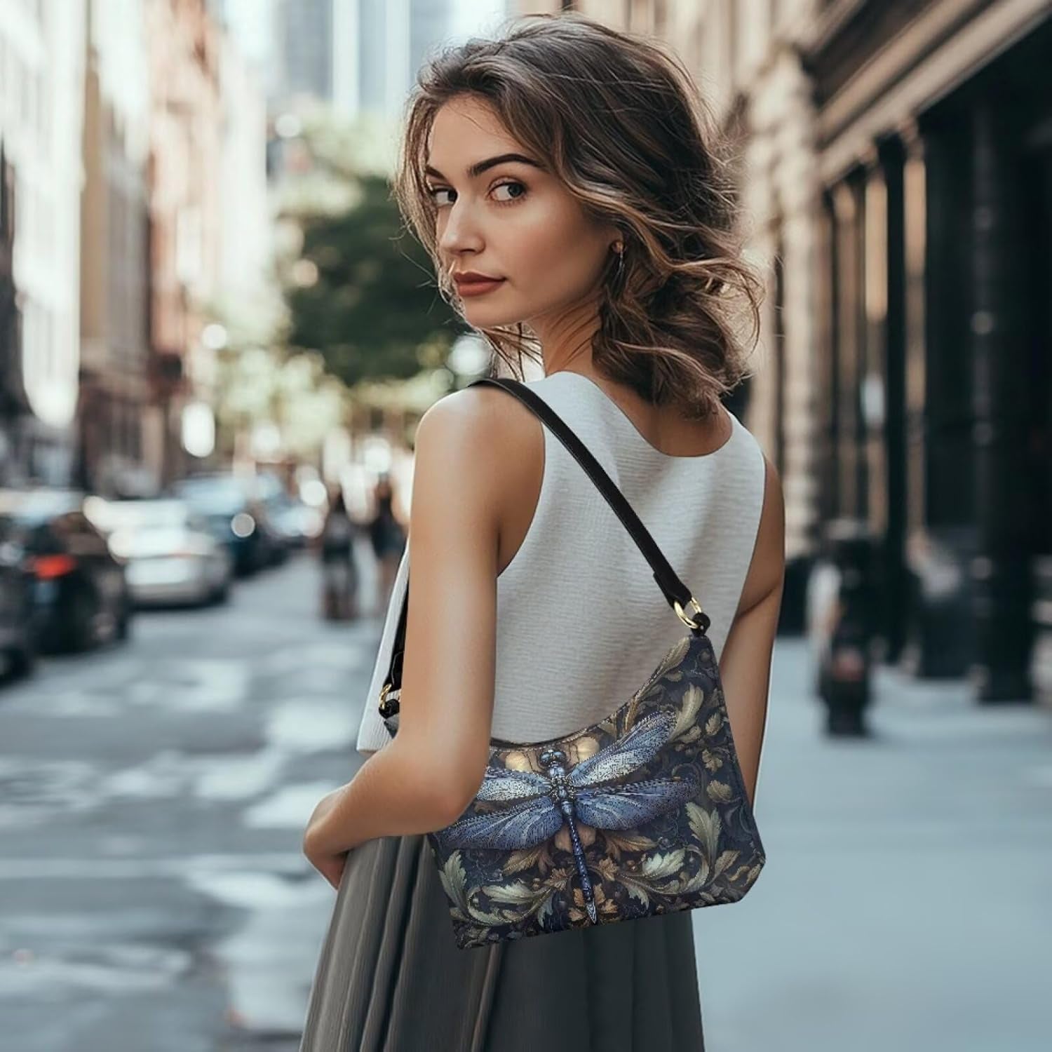 Underarm Shoulder Bag for Women Clutch Purse Handbag Pu Leather Tote Hobo Bag with Zipper Closure