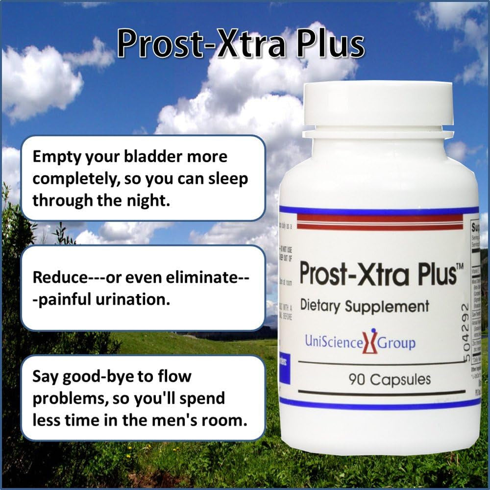 Prost-Xtra plus (2 Bottle Kit) with Rye Grass, 300Mg Plant Sterols, Saw Palmetto, Zinc, Vitamin E 90 Capsules Each