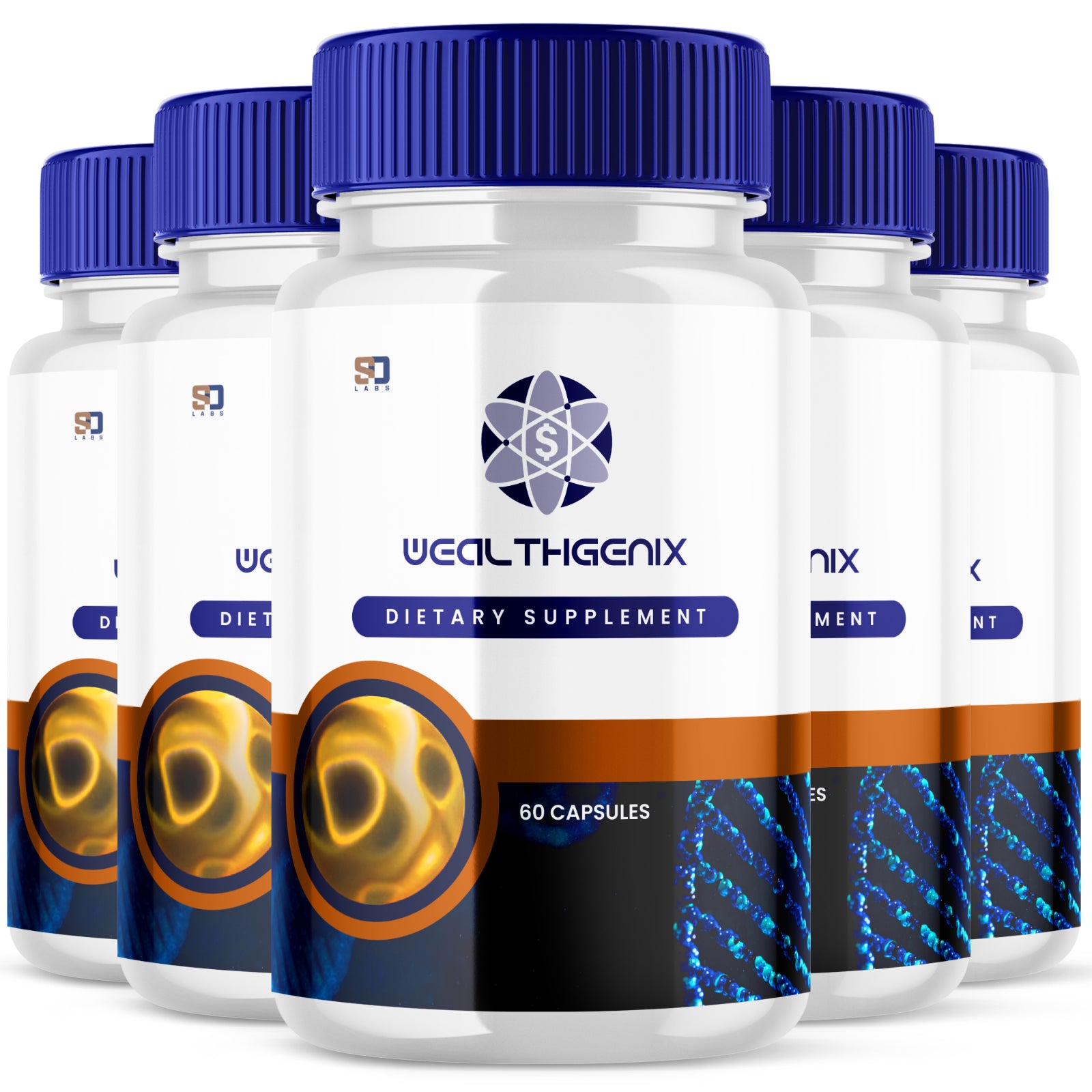 Wealthgenix Supports Cognitive Health, Wellness and Enhances Memory (5 Pack)