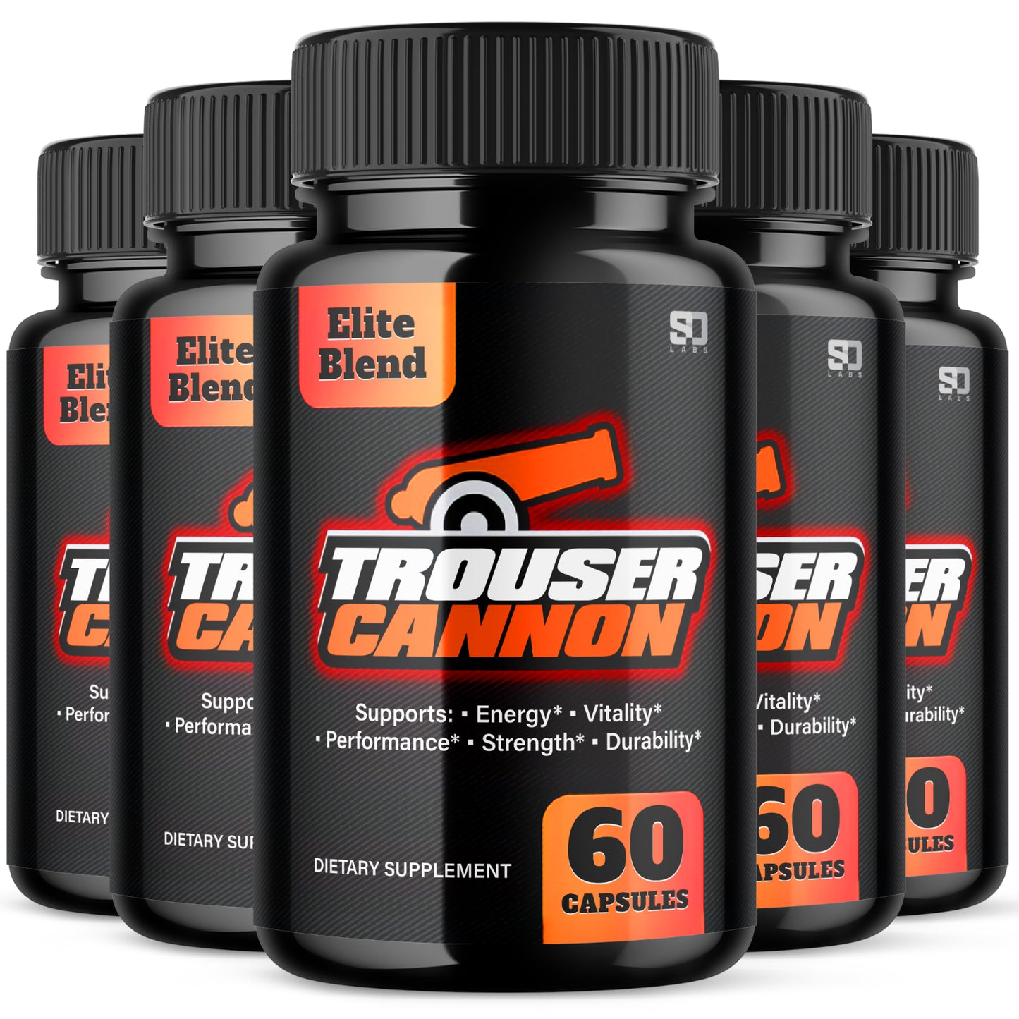 Trouser Cannon Male Pills - Boost Libido, Endurance, Mojo and Strength (5 Pack)