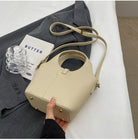 Women Bucket Bags PU Leather Hobo Bag Fashion Shoulder Crossbody Vintage Tote Small Handabg Purse (Beige, W23*H15*D13 Cm)