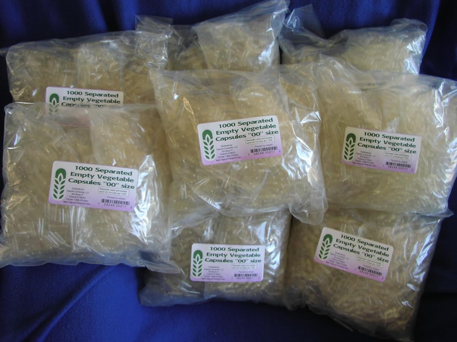 10,000-10 Bags 1000 “00” Separated Vegetable Capsules