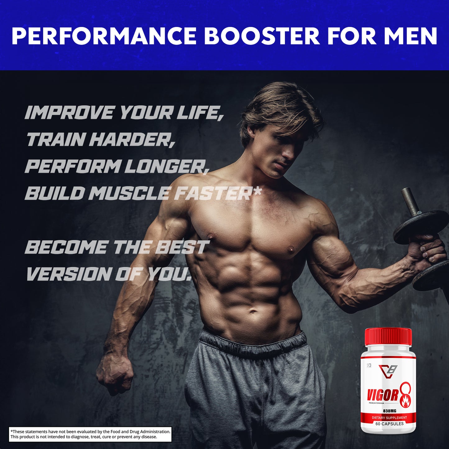 Vigor 8 Advanced Male Health Pills - Enhance Stamina and Endurance (3 Pack)