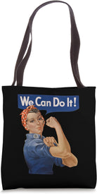 We Can Do It Rosie the Riveter, Feminist WWII Rosey Rosy Tote Bag
