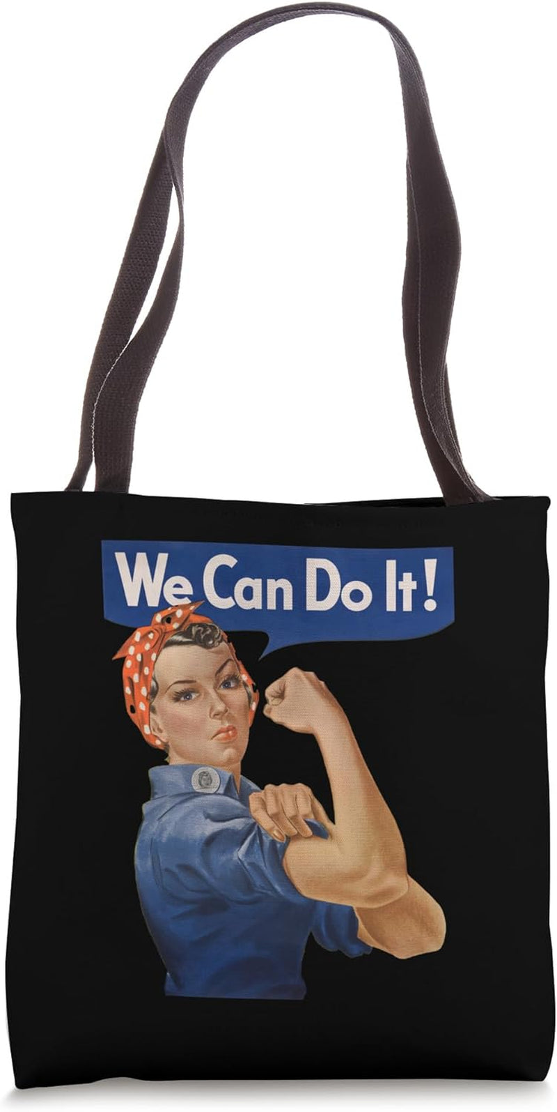We Can Do It Rosie the Riveter, Feminist WWII Rosey Rosy Tote Bag