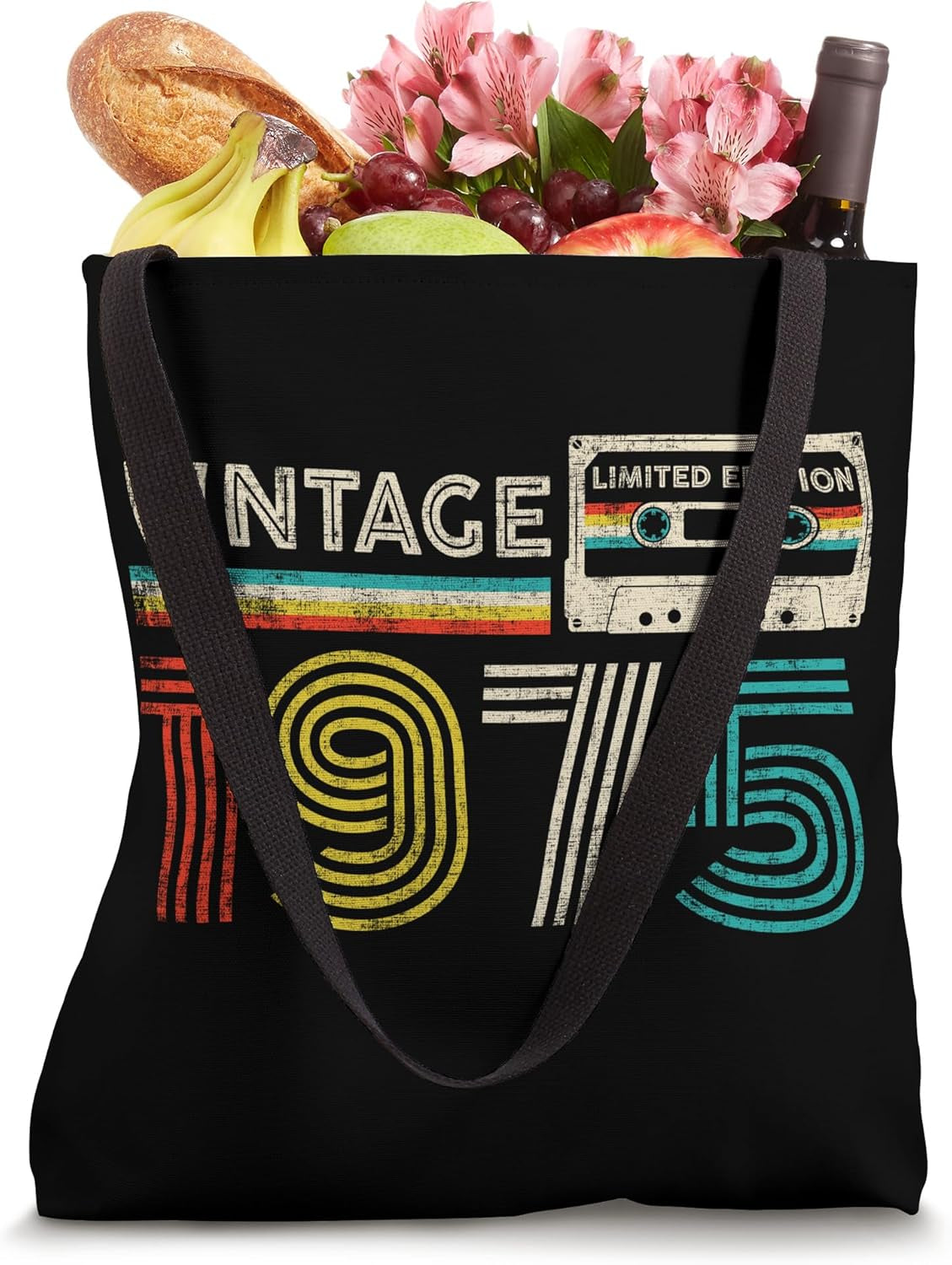 Vintage 1975 Classic Birthday 1975 Cassette Tape Vintage Tote Bag