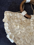 Summer Shell Purse Pearl Beaded Bag Sequin Clutch Purses for Women Handmade Evening Bag for Beach Wedding Party Vacation
