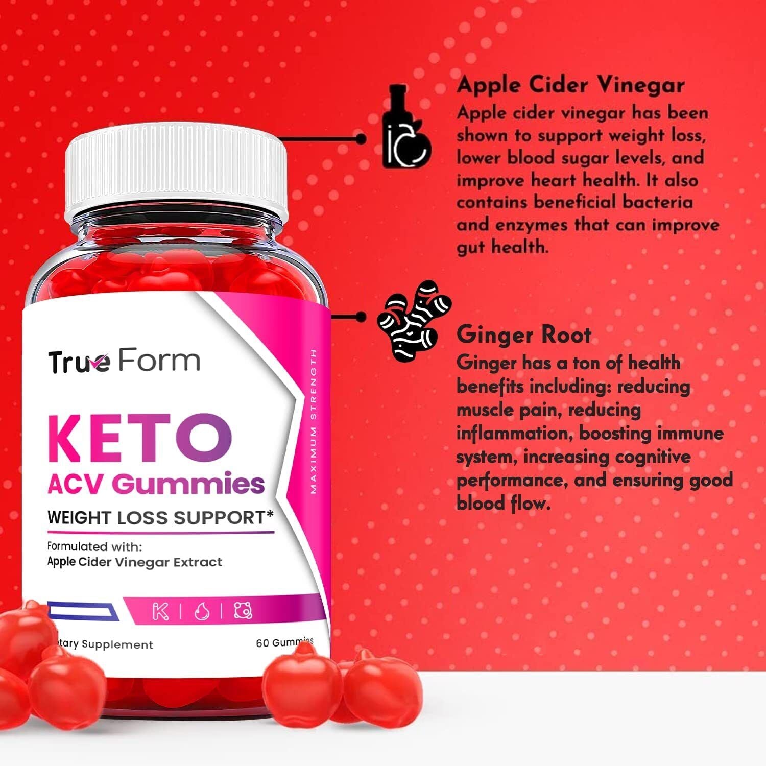 True Form Keto ACV Gummies - True Form Keto Gummys Weight Loss OFFICIAL (5 Pack)