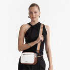 Bluome 4 Zips Crossbody Bags Purses Handbags for Women Small Pu Leather Shoulder Cross Body Travel Bag for Woman Guitar Strap