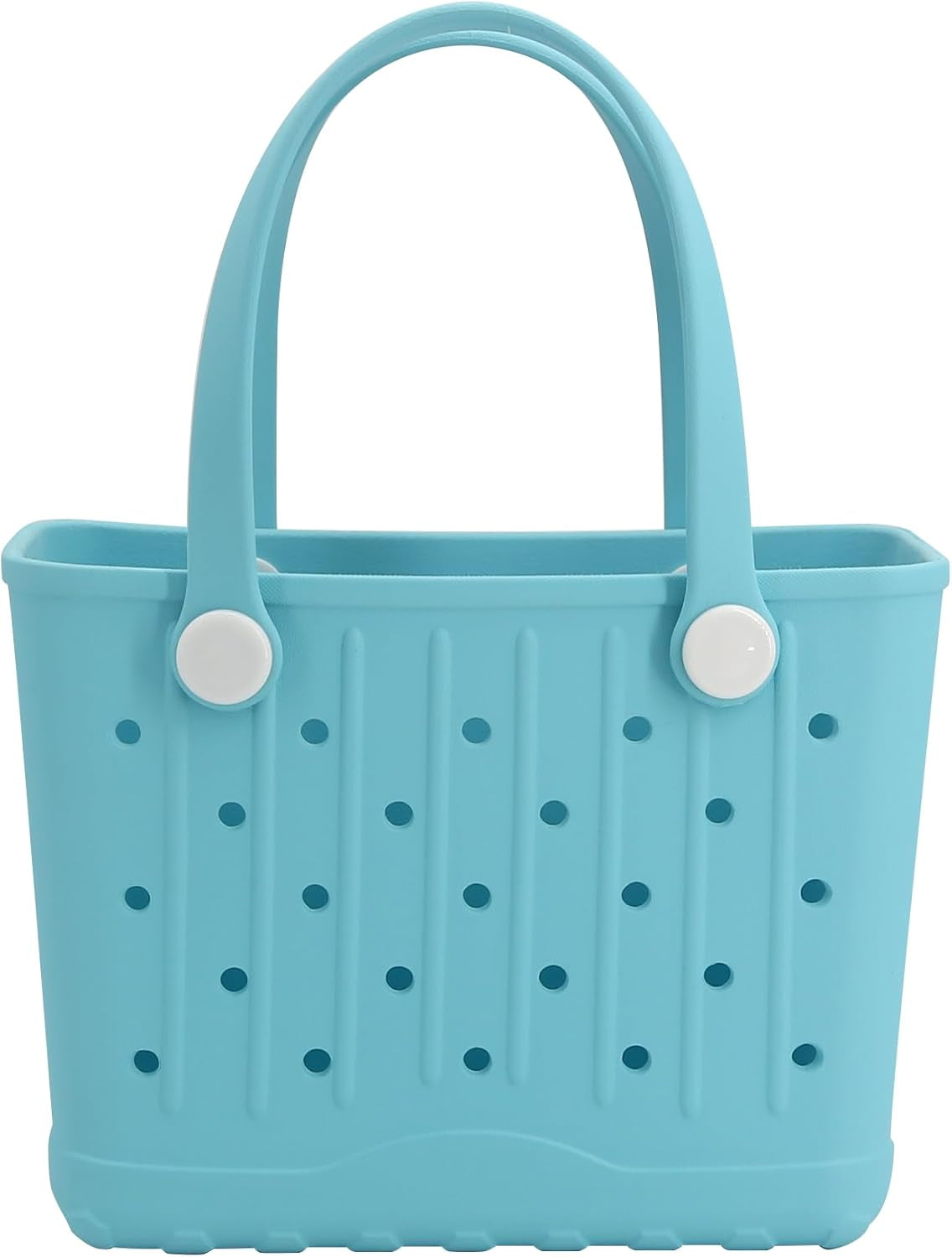 EVA Waterproof Small Rubber Beach Bag Sandproof Compact Tote for Women Men, Lightweight Rubber Travel Handbag for Pool, Gym