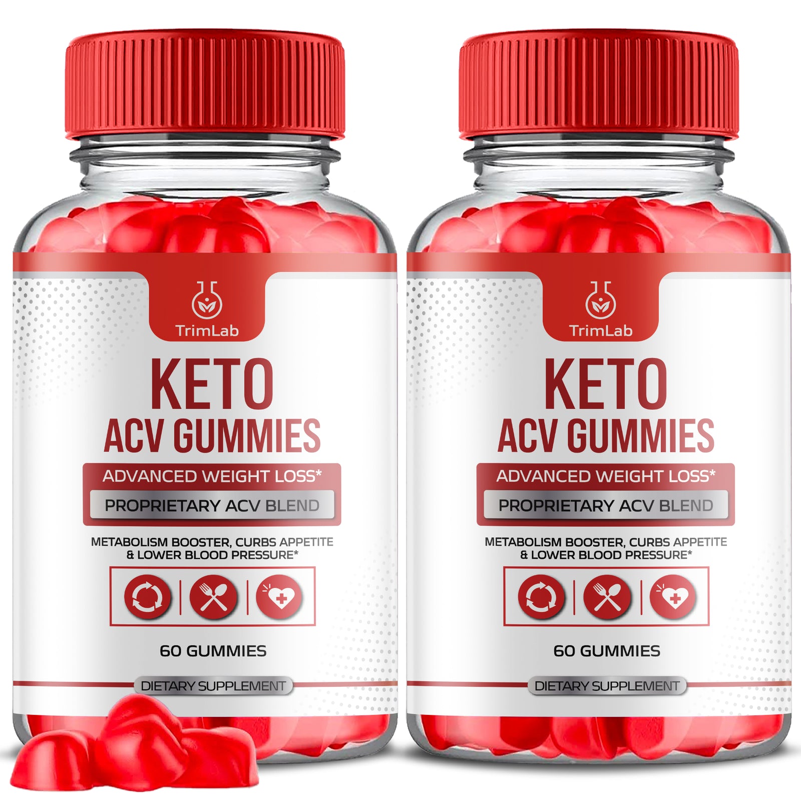 Trimlab Keto ACV Gummies - Trimlab Keto Gummies for Weight Loss, Vegan ( 2 Pack)